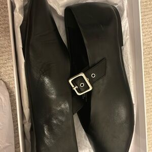 Buckled Ballet Flats Black Size 10